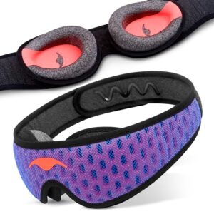 Manta Pro Sleep Mask – 100% Light Blocking Sleep Mask for Side Sleepers, Breathable and Comfortable, Spacious & Zero Pressure for Long Lashes, Perfect for Sleep/Travel/Nap/Shift Work
